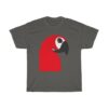 Parrot Smartphone Person Abstract Negative Space Artwork T-Shirt