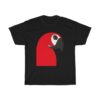Parrot Smartphone Person Abstract Negative Space Artwork T-Shirt
