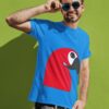 Parrot Smartphone Person Abstract Negative Space Artwork T-Shirt