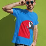 Parrot Smartphone Person Abstract Negative Space Artwork T-Shirt