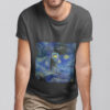 Starry Night Astronaut Space Art T-Shirt