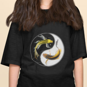 Yin Yang Yellow Koi Carps Breed Fish T-Shirt