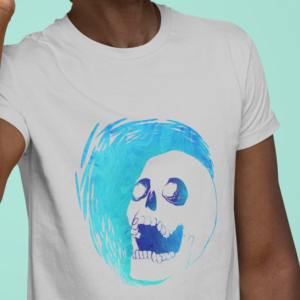 Mad Fire Skull Universal Artwork T-Shirt