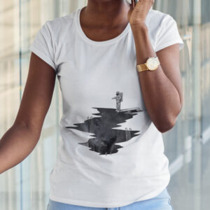 Astronaut Galaxy Jump Stars Universe Pool Art T-Shirt