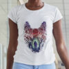 Astronaut Tree Wolf Jungle Stars Art T-Shirt