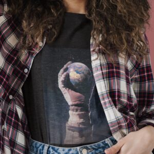 Astronaut Holding Earth Space Galaxy T-shirt
