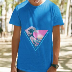 Abstract Wave Aesthetic Vaporwave T-Shirt