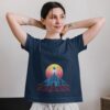 Futuristic Vector Retro S Neon Mountain T-Shirt